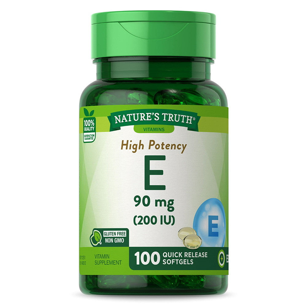 Natures Truth Vitamin High Potency E 200 IU, Softgels, 100 Ea